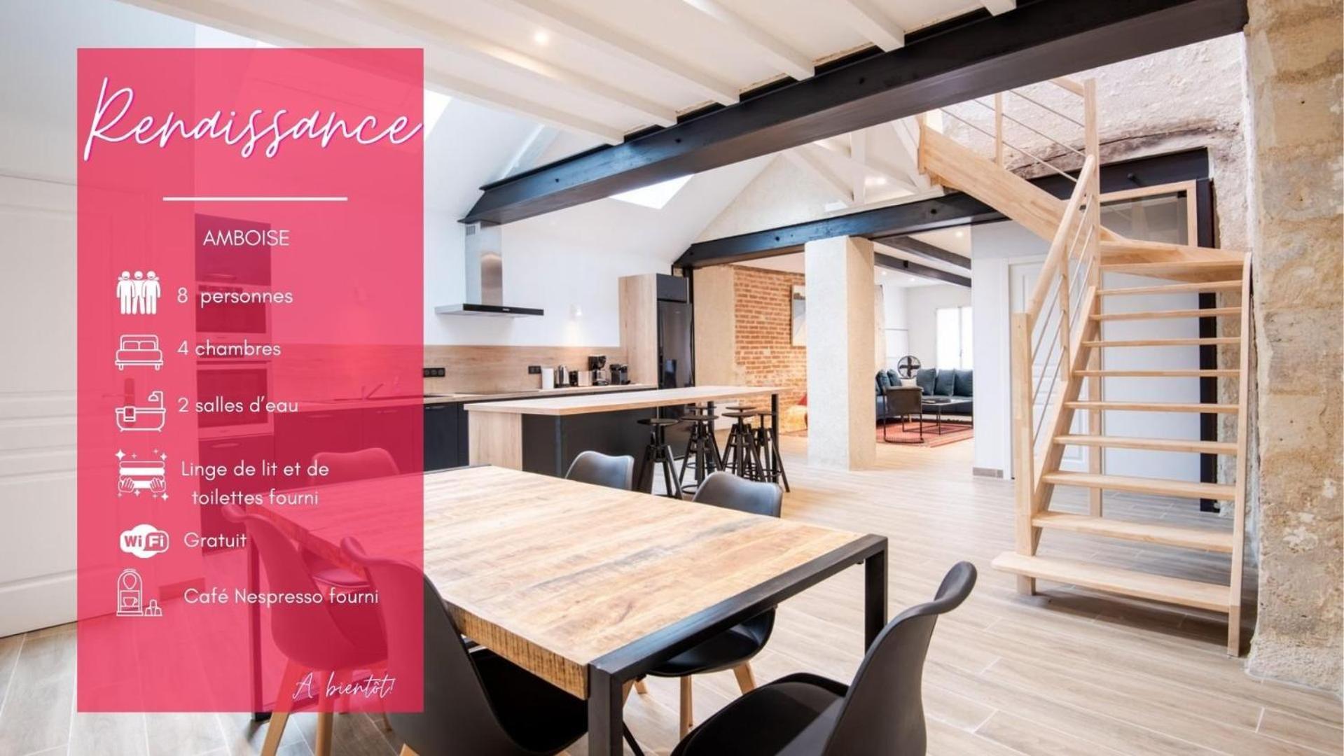 La Maison Renaissance - Gite 8Prs Amboise Bagian luar foto